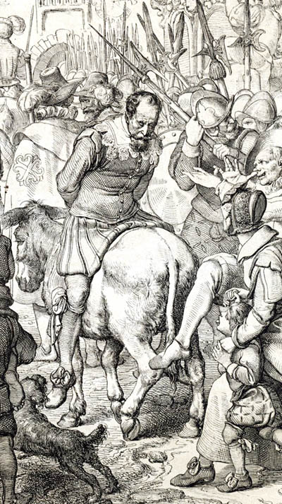 A false Dom Sébastien, engraving by Geiger 16th century A false Dom Sébastien, engraving by Geiger 16th century