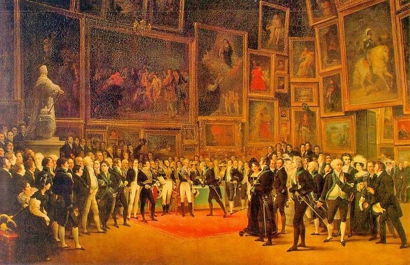 Heim: King Charles X giving prices at Salon 1824 (1827)
