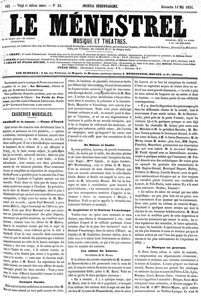 Ménestrel May 14, 1854